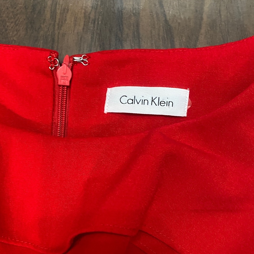 Calvin Klein Ruffle Sleeveless Dress Holiday - Picture 2 of 8